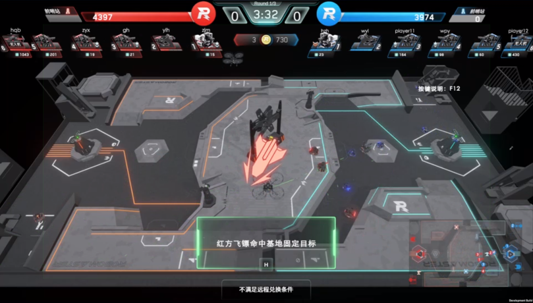 In-simulator match HUD and gameplay
